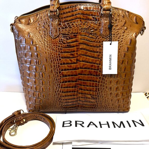 Brahmin Large Duxbury Satchel Toasted Almond Melbourne - Picture 3 of 9